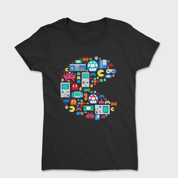 Retro Gaming Pac Man, Women's T-Shirt