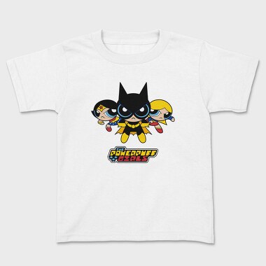 The Powerpuff Girls Wonderwoman Batgirl, Kids' T-Shirt