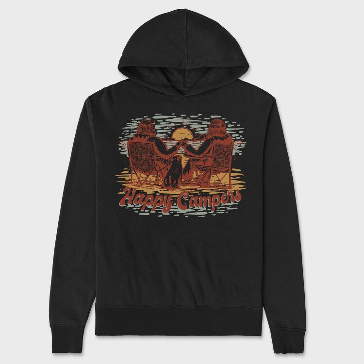 Happy Campers, Unisex Men's Hoodie