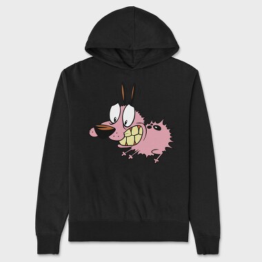 Unisex Men's Hoodie, Cartoon Retro Courage the Cowardly Dog 1
