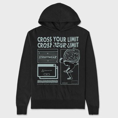 Cross Your Limits 2, Unisex Men's Hoodie