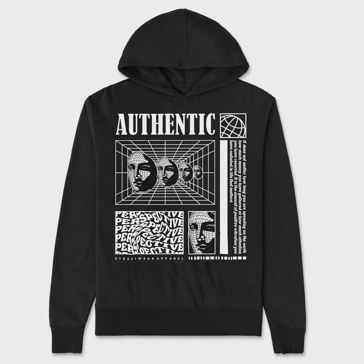 Authentic 2, Unisex Men's Hoodie
