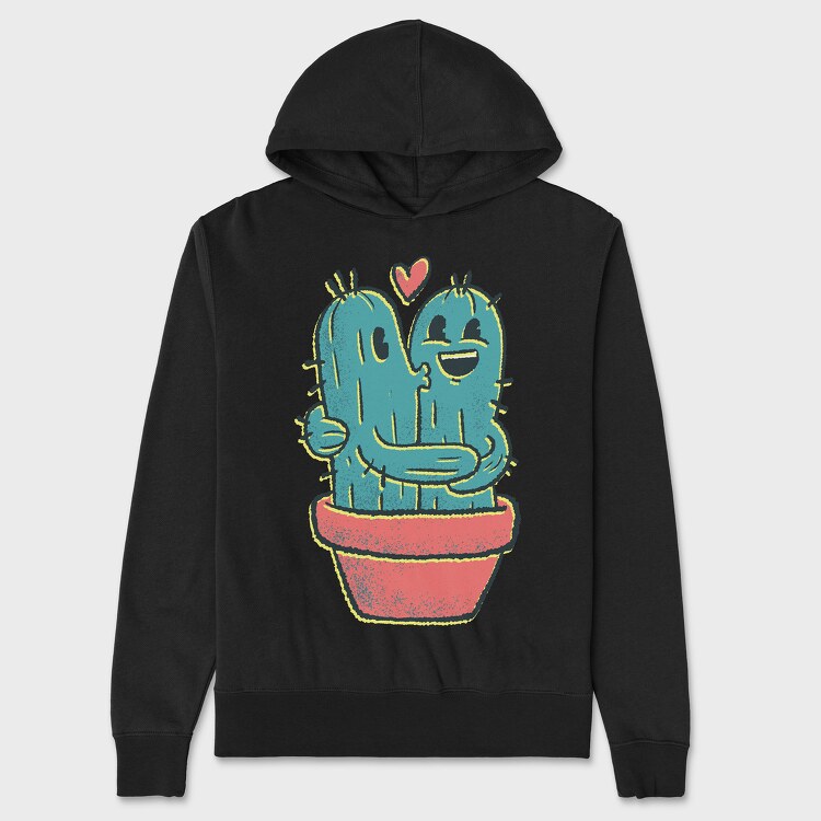 Cactus Couple, Unisex Men's Hoodie