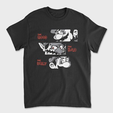 The Good the Bad the Ugly Mario, Unisex Men's T-Shirt
