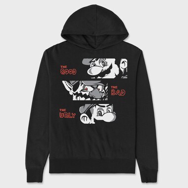 The Good the Bad the Ugly Mario, Unisex Men's Hoodie