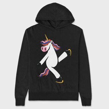 Unicorn Ice Skating, Unisex Men's Hoodie