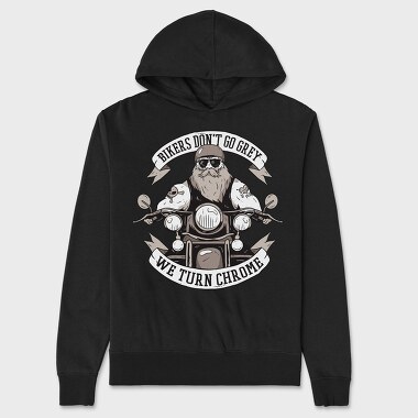 Bikers Turn Chrome, Unisex Men's Hoodie