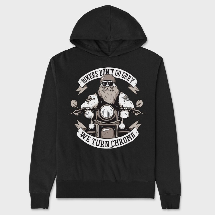 Bikers Turn Chrome, Unisex Men's Hoodie