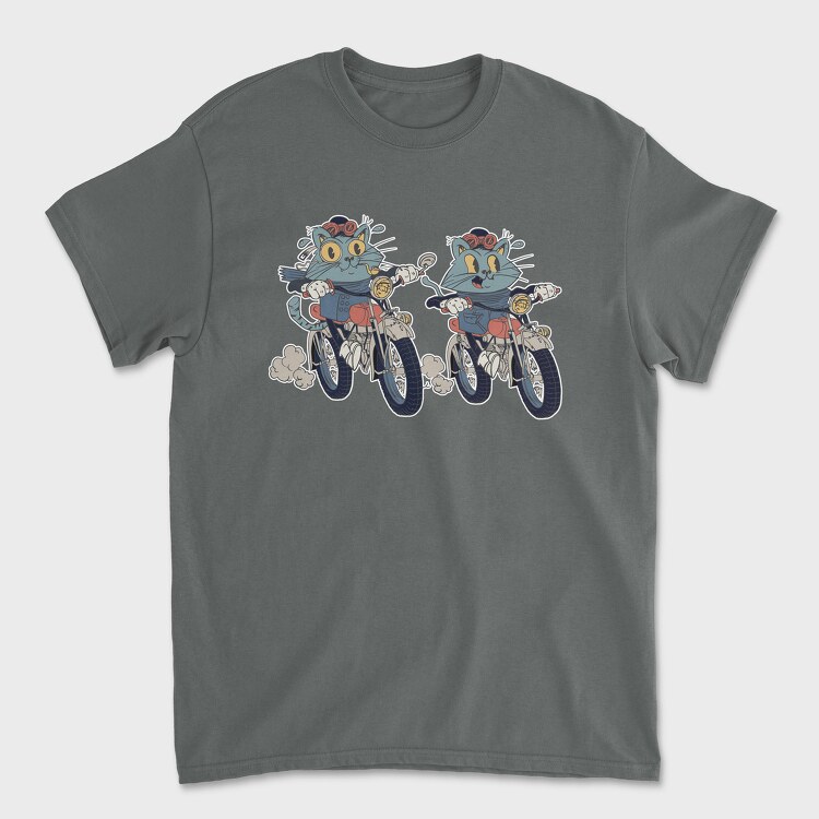 Bike Cat, Унисекс Мъжка Тениска