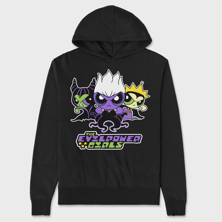 The Powerpuff Girls Malefica Ursula, Унисекс Мъжко Суичър