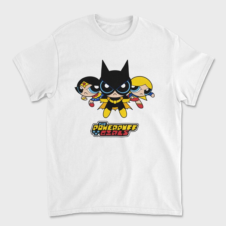 The Powerpuff Girls Wonderwoman Batgirl, Унисекс Мъжка Тениска