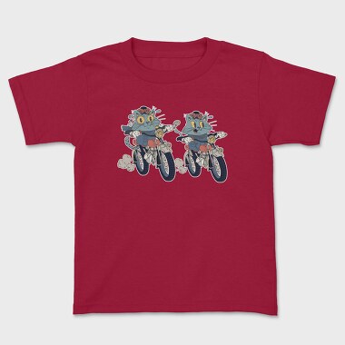 Bike Cat, Kids' T-Shirt
