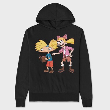 Cartoon Retro Hey Arnold 1, Unisex Men's Hoodie