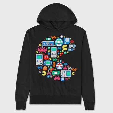 Унисекс Мъжко Суичър, Retro Gaming Pac Man