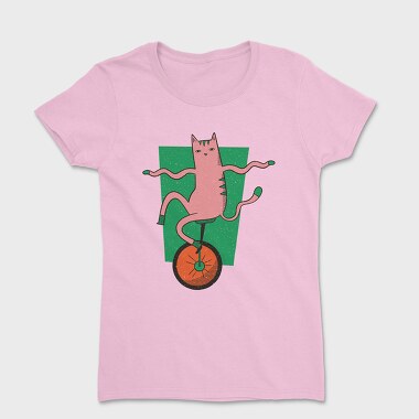 Cat Unicycle, Women's T-Shirt