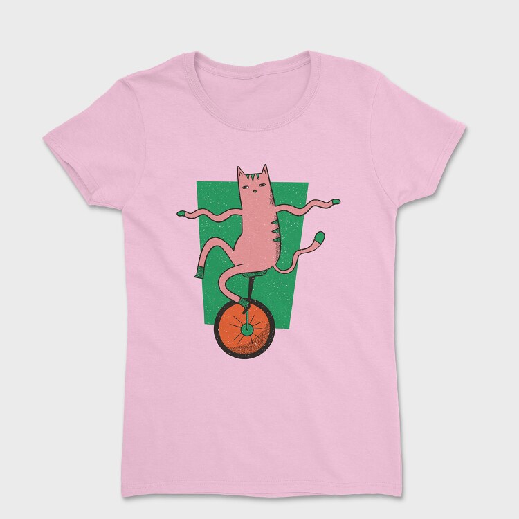 Cat Unicycle, Women's T-Shirt