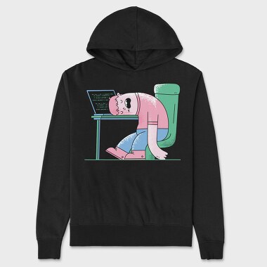 Man Sleeping On Desk, Unisex Men's Hoodie