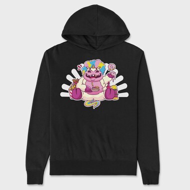 Fat Unicorn, Unisex Men's Hoodie