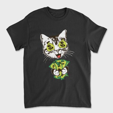 Money Cat, Unisex Men's T-Shirt