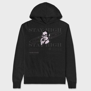 Unisex Men's Hoodie, Stay High 1