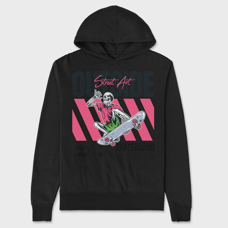 Outside Skateboard 2, Unisex Men's Hoodie