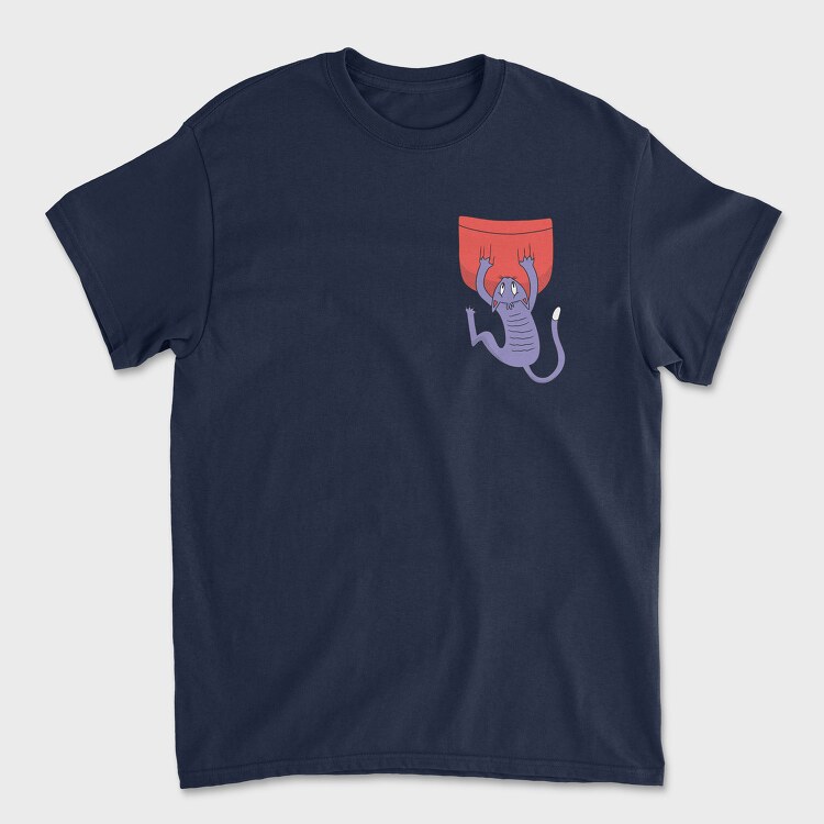 Cat Falling Pocket, Unisex Men's T-Shirt