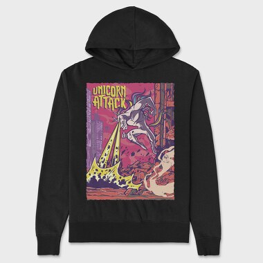 Unicorn Attack, Unisex Men's Hoodie