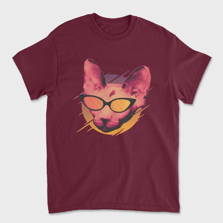 Cat Glasses, Унисекс Мъжка Тениска