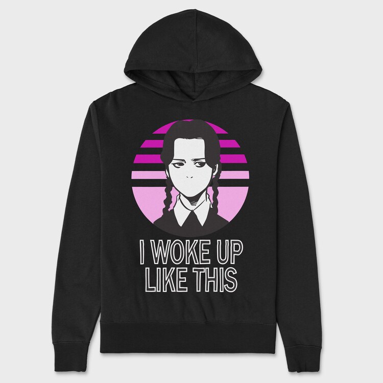 I Woke Up Like This Merlina, Unisex Men's Hoodie