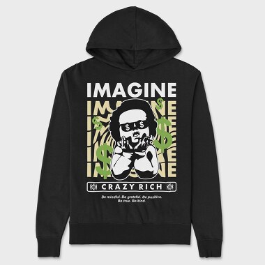 Imagine 2 2, Unisex Men's Hoodie