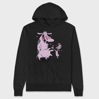 Cow and Chiken, Unisex Men's Hoodie