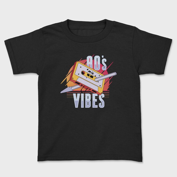 80 S Vibes Cassette, Kids' T-Shirt