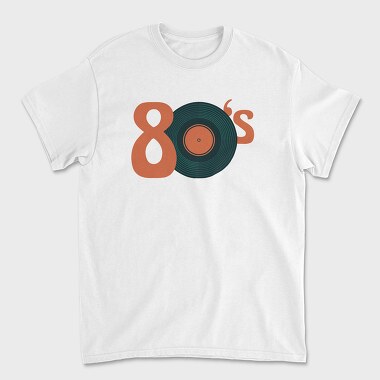 80 S Vinyl Record, Unisex Men's T-Shirt