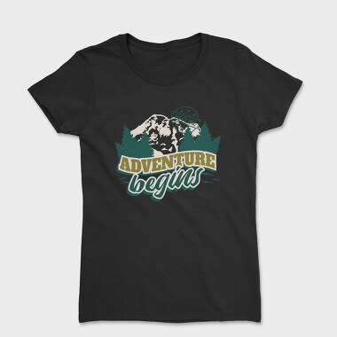 Adventure Begins Offline, Women's T-Shirt