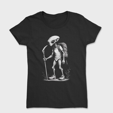 Alien Hiking Monochrome, Women's T-Shirt