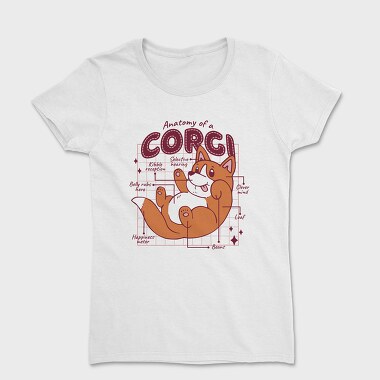 Anatomy of a Corgi, Women's T-Shirt