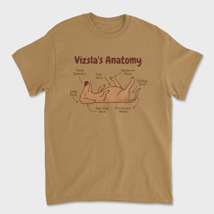 Anatomy of a Vizsla, Унисекс Мъжка Тениска