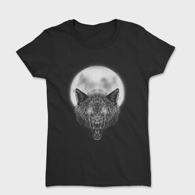 Angry Wolf Moon, Women's T-Shirt
