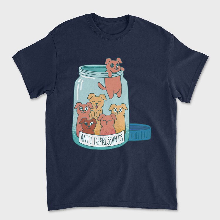 Antidepressants Dogs Jar, Unisex Men's T-Shirt