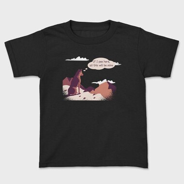 Kids' T-Shirt, If I Pee Here Dog