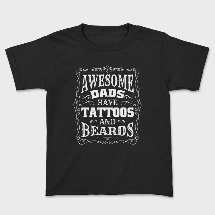 Awesome Dads Tattoos, Детска Тениска