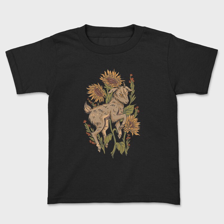 Baby Goat Sunflowers, Детска Тениска