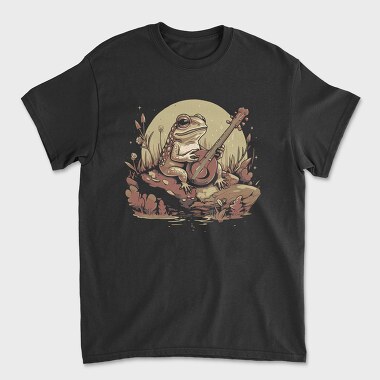 Unisex Men's T-Shirt, Banjo Frog Cottagecore