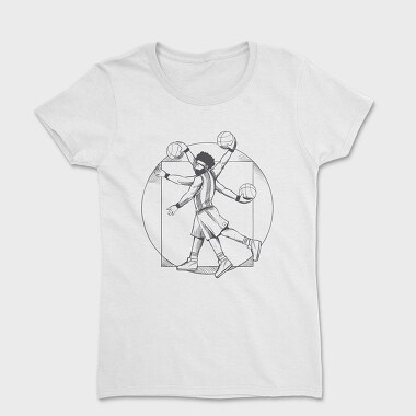 Basketball Vitruvian Man, Women's T-Shirt