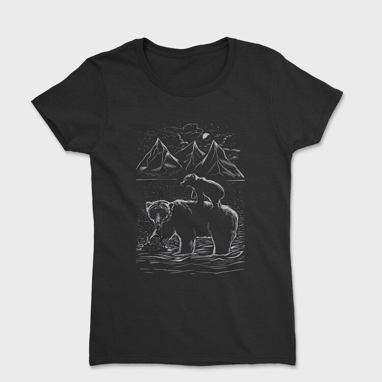 Bear Family Lines, Women's T-Shirt