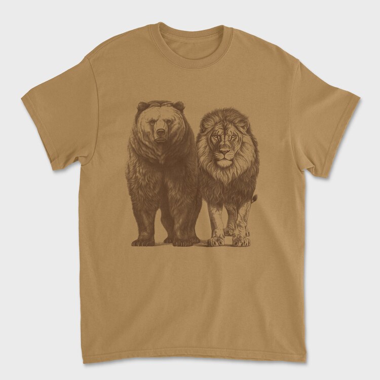 Bear Lion, Унисекс Мъжка Тениска