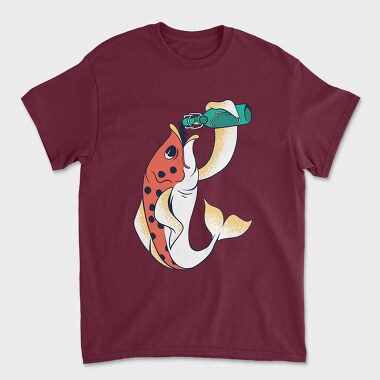 Beer Fish, Unisex Men's T-Shirt