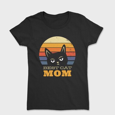 Best Cat Mom Retro, Women's T-Shirt