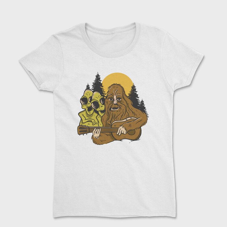 Bigfoot Guitar, Women's T-Shirt