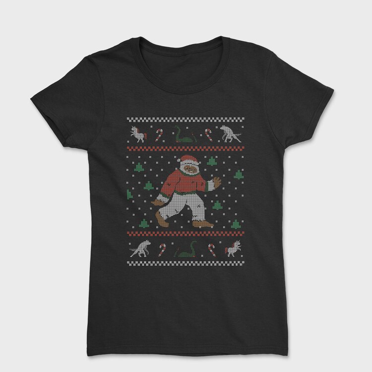 Bigfoot Ugly Sweater, Дамска Тениска